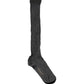 Gray Wool Blend Over The Calf Accessory Socks