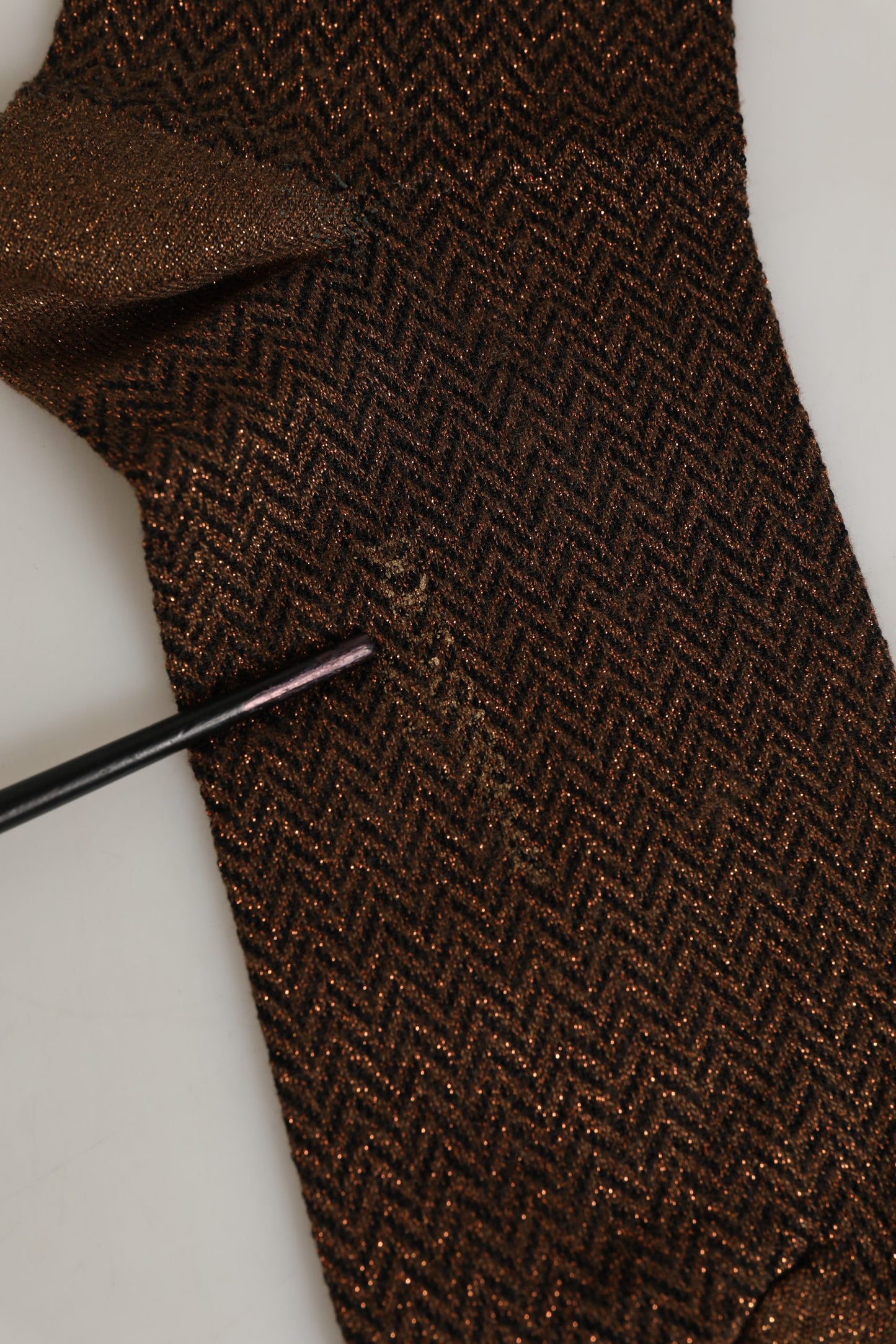 Men Brown Viscose Over The Calf Accessory Socks