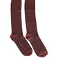 Burgundy Viscose Over The Calf Accessory Socks