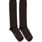 Burgundy Polka Dot Over The Calf Accessory Socks