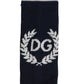 Men Navy Blue DG Logo Mid Calf Accessory Socks