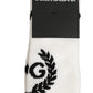 White Cotton DG Logo Mid Calf Accessory Socks