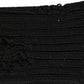 Black Cotton Distressed Mid Calf Accessory Socks