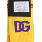 Men Yellow DG Logo Over Calf Accessory Socks