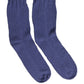 Men Navy Blue Cotton Ribbed Mid Calf Accessory Socks