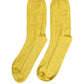 Men Yellow 100% Silk Mid Calf Accessory Socks