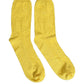 Men Yellow 100% Silk Mid Calf Accessory Socks