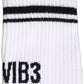 Men White DGVIB3 Cotton Mid Calf Accessory Socks