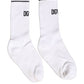 Men White DGVIB3 Cotton Mid Calf Accessory Socks