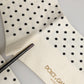 Off White Cotton Polka Dot Mid Calf Accessory Socks