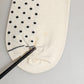 Off White Cotton Polka Dot Mid Calf Accessory Socks
