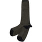 Dark Gray Cotton Knit Knee High Accessory Socks