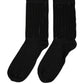 Black Sequin Cotton Knit Mid Calf Accessory Socks
