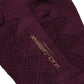 Burgundy Wool Crest Logo Knee High Accessory Socks