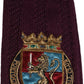 Burgundy Wool Crest Logo Knee High Accessory Socks