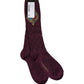 Burgundy Wool Crest Logo Knee High Accessory Socks