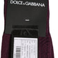 Burgundy Wool Crest Logo Knee High Accessory Socks