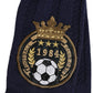 Navy Blue Wool Crest Logo Knee High Accessory Socks