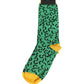 Men Green Cotton Abstract Mid Calf Accessory Socks