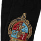 Men Black Wool Crest Logo Knee High Accessory Socks
