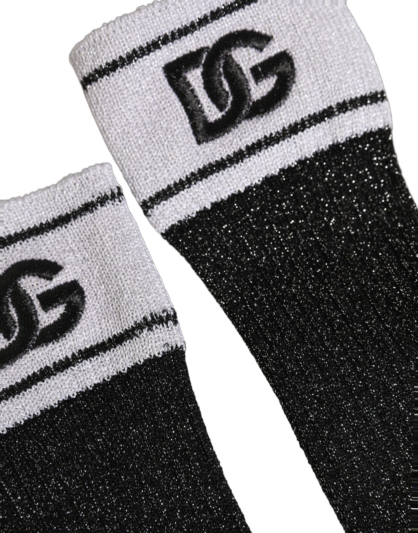 Black Viscose DG Logo Knee High Accessory Socks