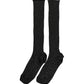Black Viscose DG Logo Knee High Accessory Socks