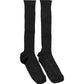 Black Viscose DG Logo Knee High Accessory Socks