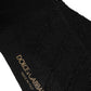 Black Wool Floral Over The Calf Accessory Socks