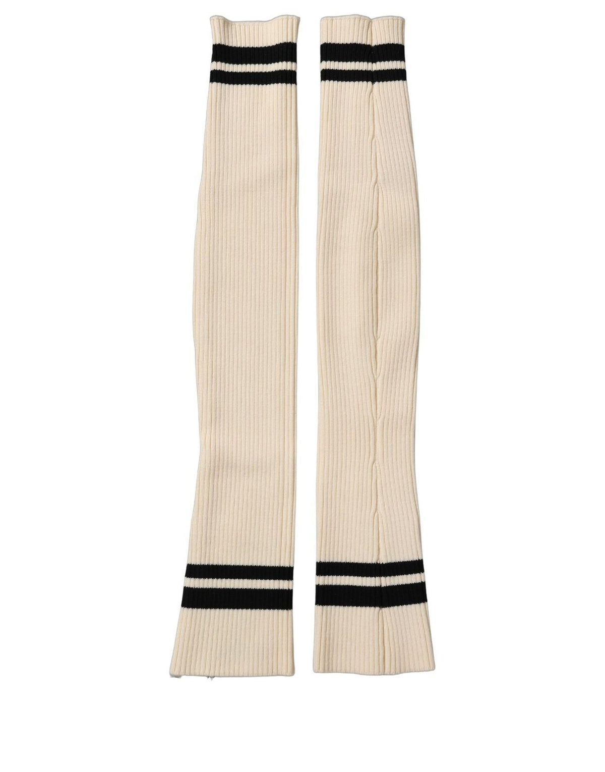 Cream Wool Thigh High Leg Warmer Accessory Socks