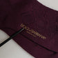 Burgundy Wool Crest Logo Knee High Accessory Socks