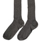 Dark Gray Viscose Logo Mid Calf Accessory Socks