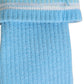 Light Blue Cotton Ribbed Mid Calf Accessory Socks