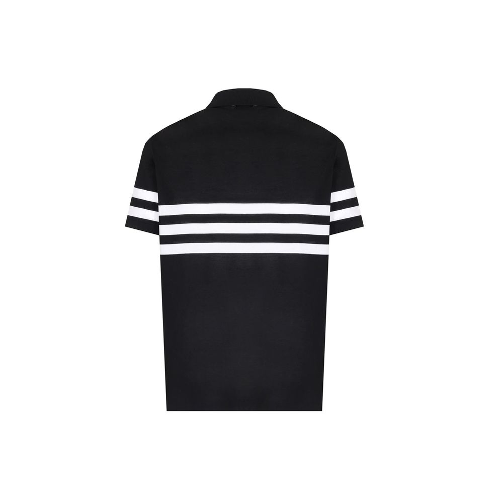 Black Cotton Polo Shirt
