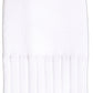 White Cotton Ribbed Logo Over The Calf Women Socks