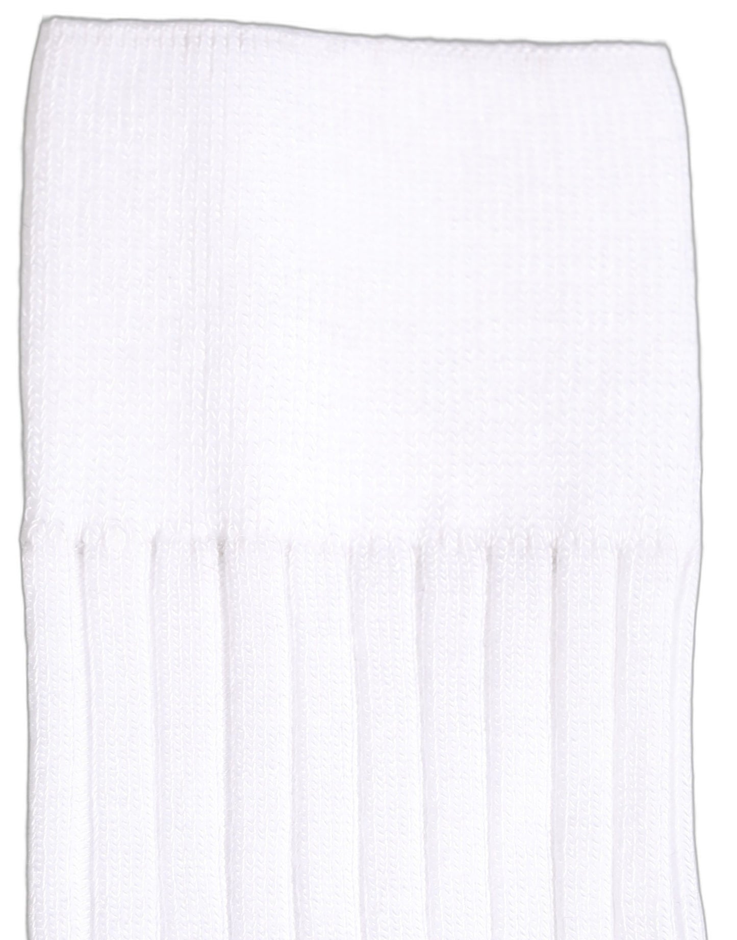 White Cotton Ribbed Logo Over The Calf Women Socks