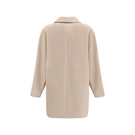 Beige Wool Oves Aries Full-Length Jacket