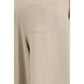 Beige Polyamide Athletic Pants