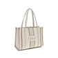 Beige Cotton Shoulder Bag