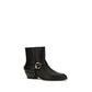 Black Calf Leather Bos Taurus Ankle Boots