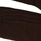 Dark Brown Nylon Ribbed Over The Calf Socks