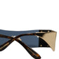 Gold Metal DG2263 Rectangle Snakeskin Frame Sunglasses