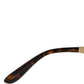 Gold Metal DG2263 Rectangle Snakeskin Frame Sunglasses