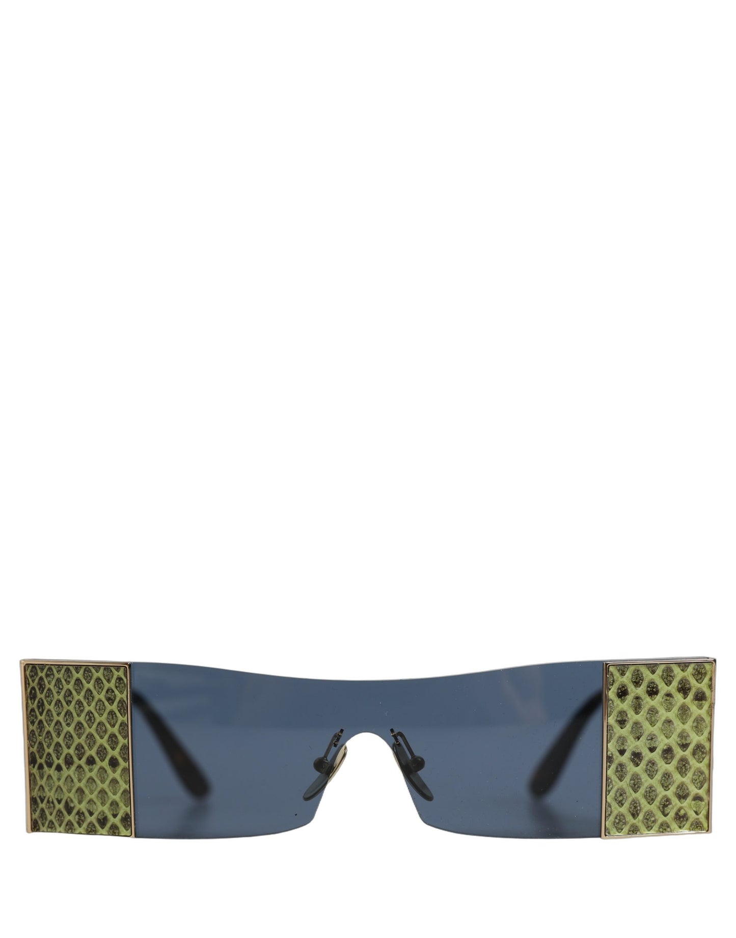 Gold Metal DG2263 Rectangle Snakeskin Frame Sunglasses