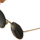 Gold Toned Metal Frame DG2286 Round Eyewear Sunglasses