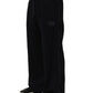 Dark Blue Relaxed Wide Leg Men Jogger Pants