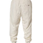 Off White Terry Cotton Plush Men Jogger Pants