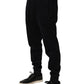 Blue Cotton Drawstring Jogger Trouser Pants
