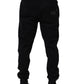 Blue Cotton Drawstring Jogger Trouser Pants