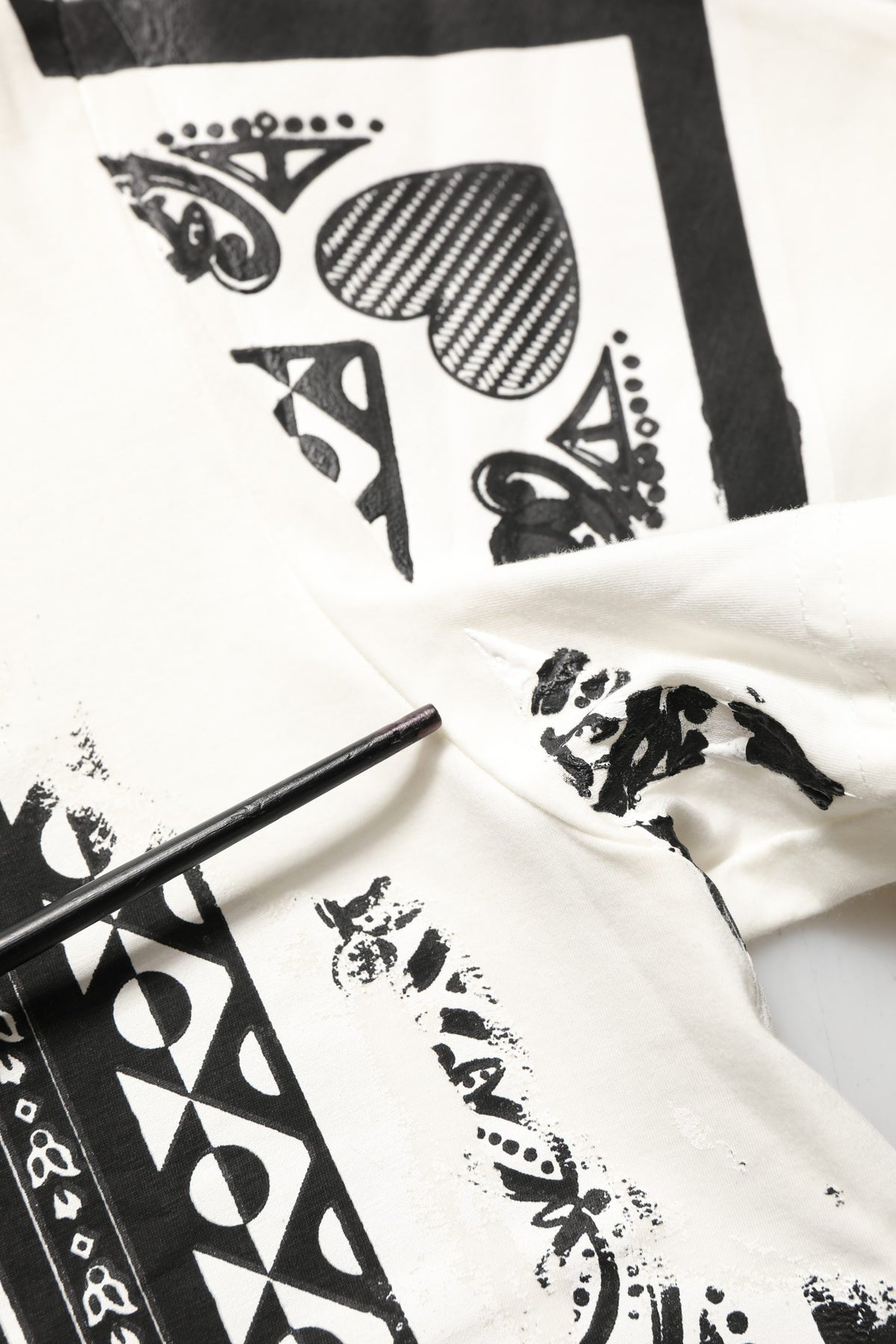 White Bandana Print Cotton Crew Neck T-shirt