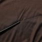 Brown Silk Crew Neck Short Sleeves T-shirt